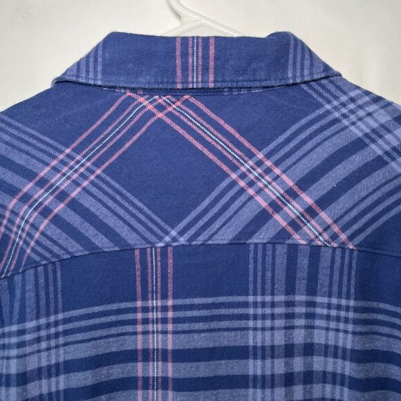 Orvis Button Up Flannel Shirt Mens Size Small Blue Pink Plaid Long Sleeve EUC - Picture 9 of 12